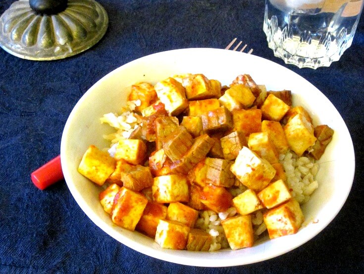 Combine leftover pot roast with tofu with seasoning to make a quick dinner that doesn't taste at all like leftovers!