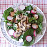 Wilted Spinach Mushroom Salad
