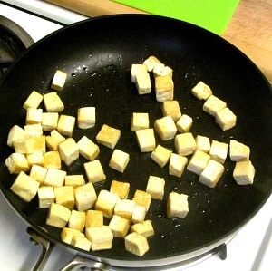 Combine leftover pot roast with tofu with seasoning to make a quick dinner that doesn't taste at all like leftovers!