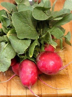 Don't toss those radish greens! You can make this Radish Leaf Condiment to add a shot of flavor to plain rice, meat, or beans, or any simple meal! 