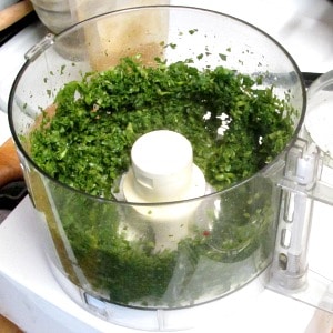 Don't toss those radish greens! You can make this Radish Leaf Condiment to add a shot of flavor to plain rice, meat, or beans, or any simple meal! 