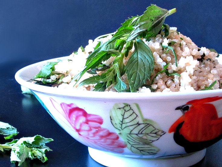 Do you miss tabbouli, if you need to avoid wheat? Gluten free Quinoa Tabbouli works remarkably well, and makes a terrific addition to any salad lunch!