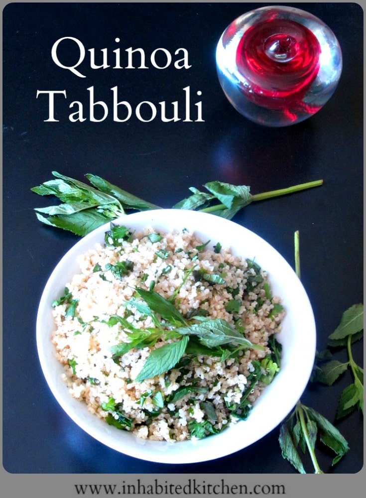 Do you miss tabbouli, if you need to avoid wheat? Gluten free Quinoa Tabbouli works remarkably well, and makes a terrific addition to any salad lunch!