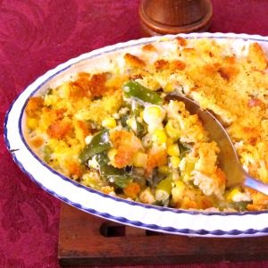 Fresh sweet corn and corn muffins combine their rich flavor in wonderful Gluten Free Scalloped Corn!