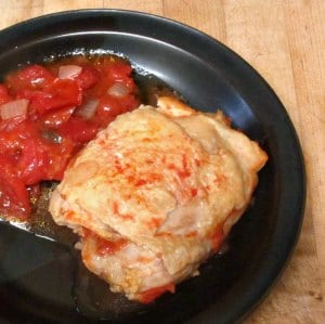 Stewed Chicken with Tomatoes turns a simple recipe into a real meal. Easy enough to make with low energy, but enough flavor to be interesting! 