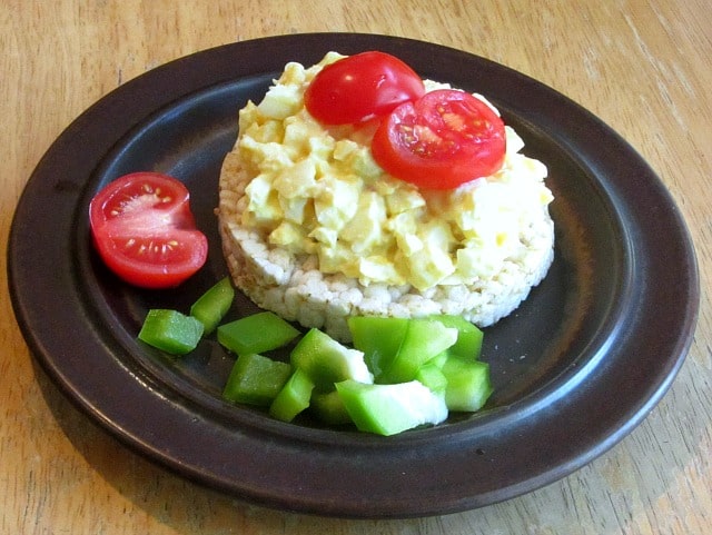 Mix several condiments together to make sauce for your egg salad, with some chopped vegetables - add a little variety to the flavor! 