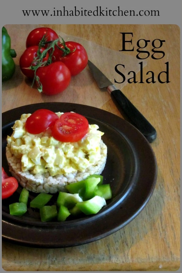 Mix several condiments together to make sauce for your egg salad, with some chopped vegetables - add a little variety to the flavor! 