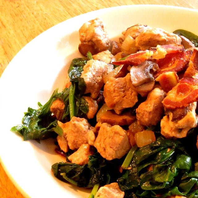 Pork with Bacon and Mushrooms