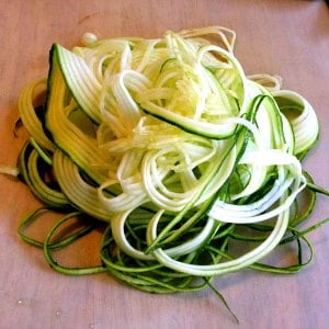 Spiralized zucchini 
