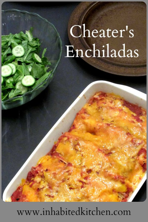 You want to make fast and easy enchiladas for a quick dinner, but realize you have no sauce? Cheater's Enchiladas to the rescue! 
