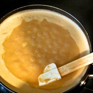 Super Simple Peanut Sauce simmering