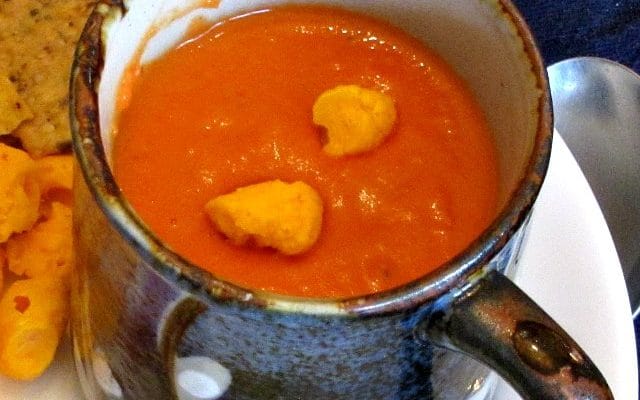 Creamy High Protein Red Pepper Soup