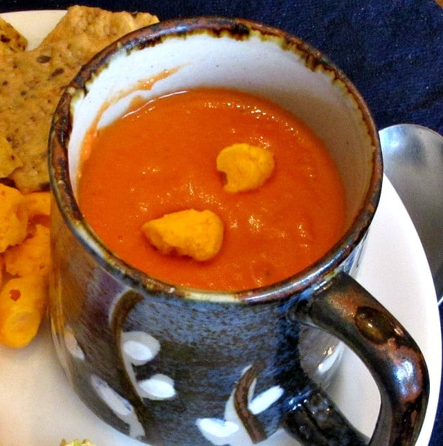 A cup of Red Pepper Soup