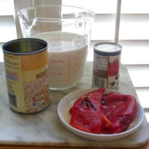 Ingredients for Red Pepper Soup